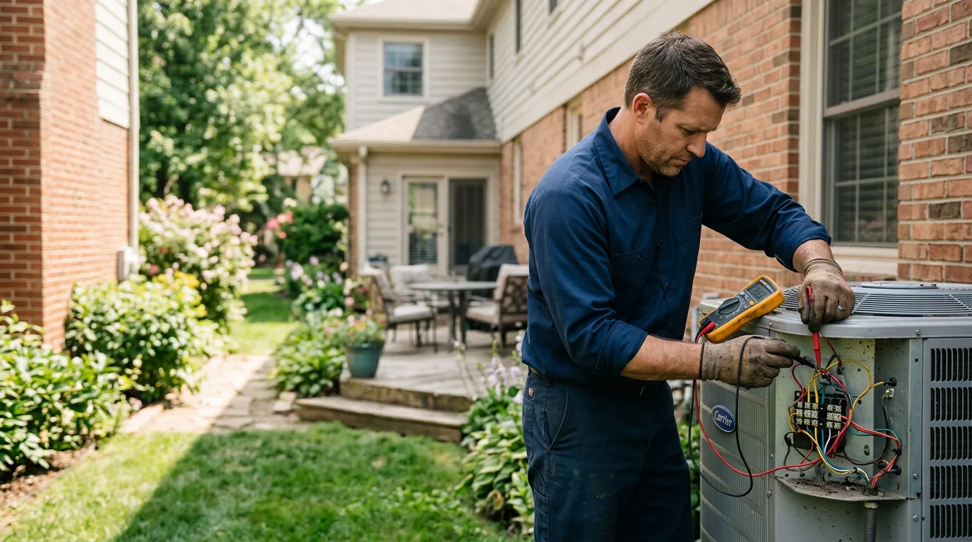 HVAC technician working near Tom Bean, TX